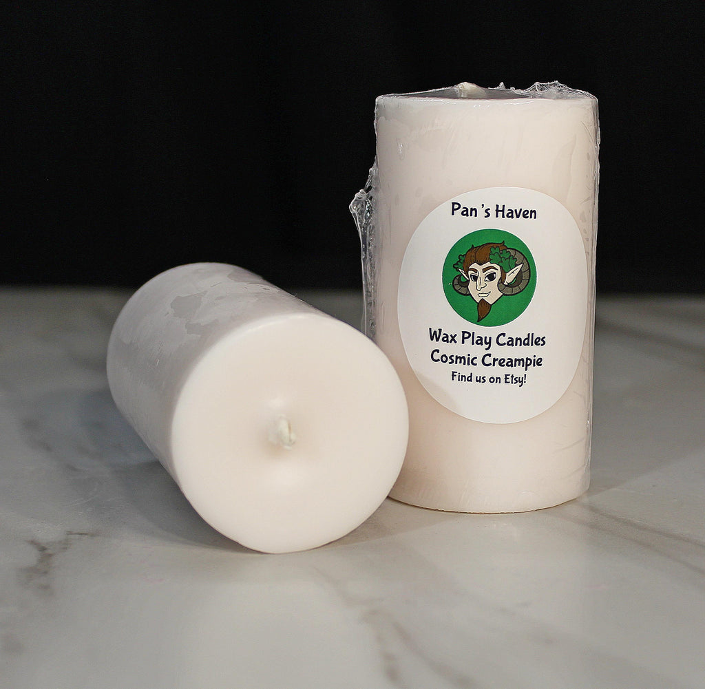 Wax Play UV Reactive White Shortie Candle