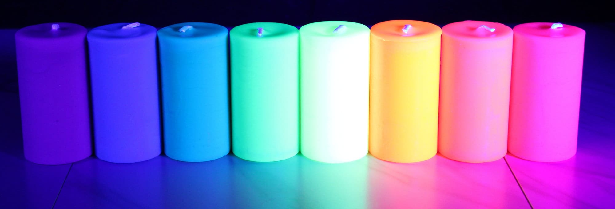UV Reactive Shortie Candle Collection